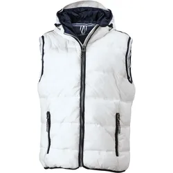 James & Nicholson Herren Bodywarmer 'Maritim' JN1076 white/navy XL