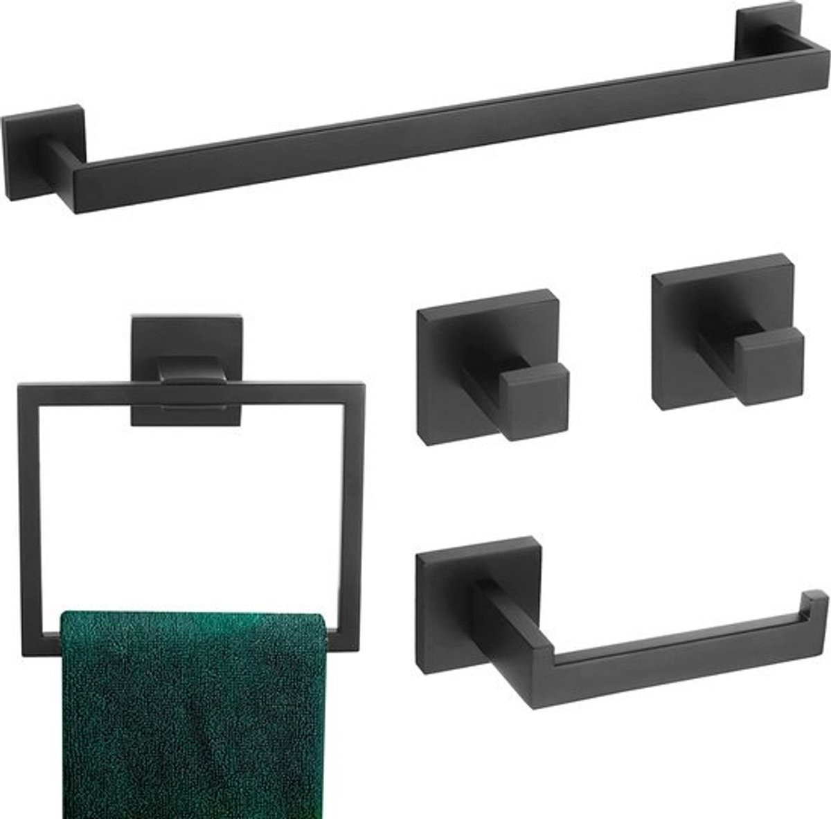 Duurzame en ruimtebesparende kapstok voor kleding, geschikt voor de badkamer, keuken of hal