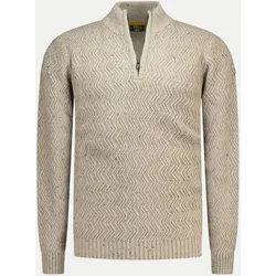 Strick-Troyer mit Reißverschluss Beige XL