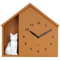 Karlsson, Wanduhr, Wall Clock Siting Cat (24.90 cm)