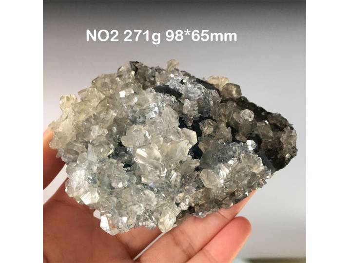 Cristal naturel de calcite (fluorescent) avec symbiose de fluorite, spécimen minéral en grappe, pierre énergétique de guérison, décoration intérieure