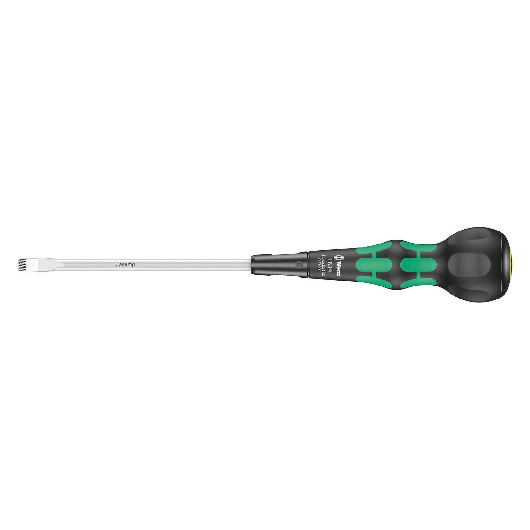Wera 1834 Kraftform Ball-Grip Schlitz-Dreher 1.0x6.0x150 (Schlitz) (05007901001)