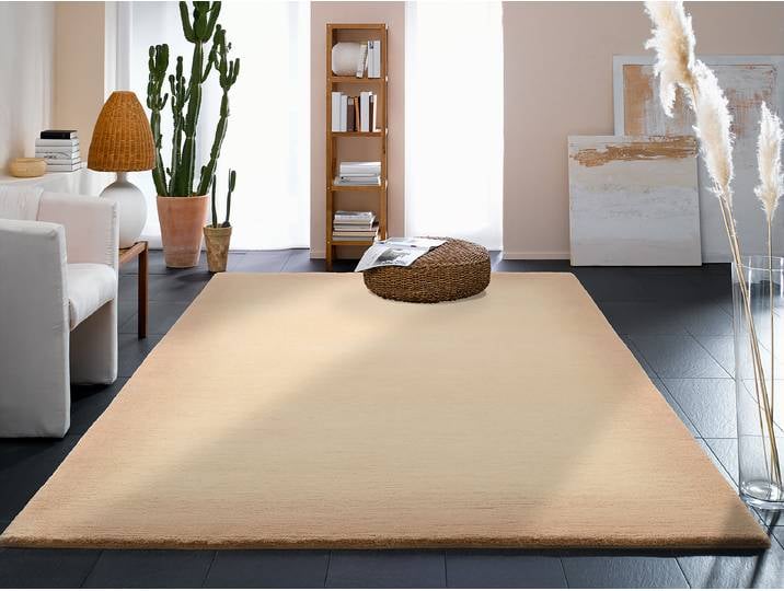 Tapis en laine Gradienta Beige/Beige 70 x 140cm Laine