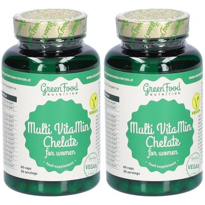 GreenFood Nutrition Multi VitaMin Chelate for women 60cps 2x 2x60 St Kapseln