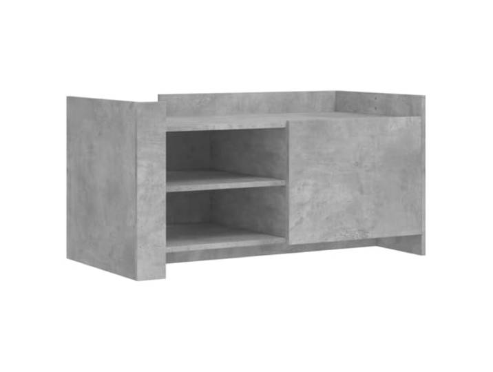 LASWWQMRF Couchtisch Betongrau 100x50x50 cm Wohnzimmertisch mit Tür Modernes Design für das Wohnzimmer mit flexiblem Stauraum Tür links oder rechts montierbar für optimale Nutzung.