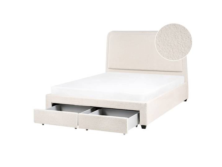 BETT 140/200 cm Cremeweiß Sardent