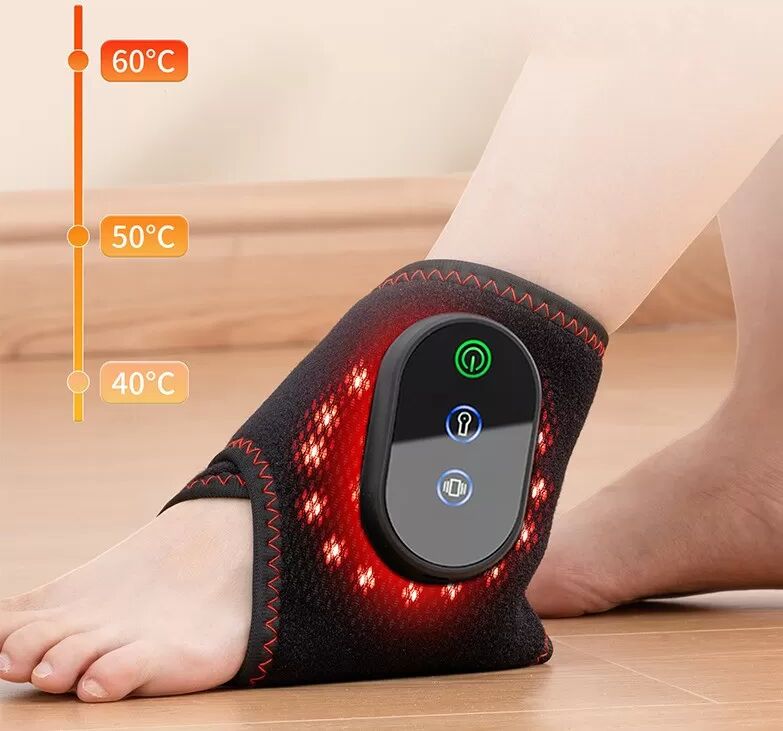 INF Masseur de cheville (paire) : Sans fil, rechargeable avec thérapie par la chaleur et vibrations