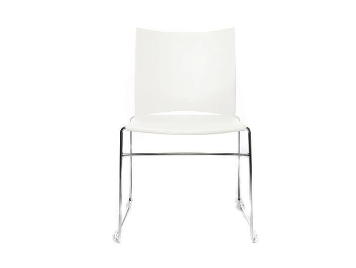 Topstar W-Chair conference chair White/Chrome-plated without armrests, New - Comfortable seating