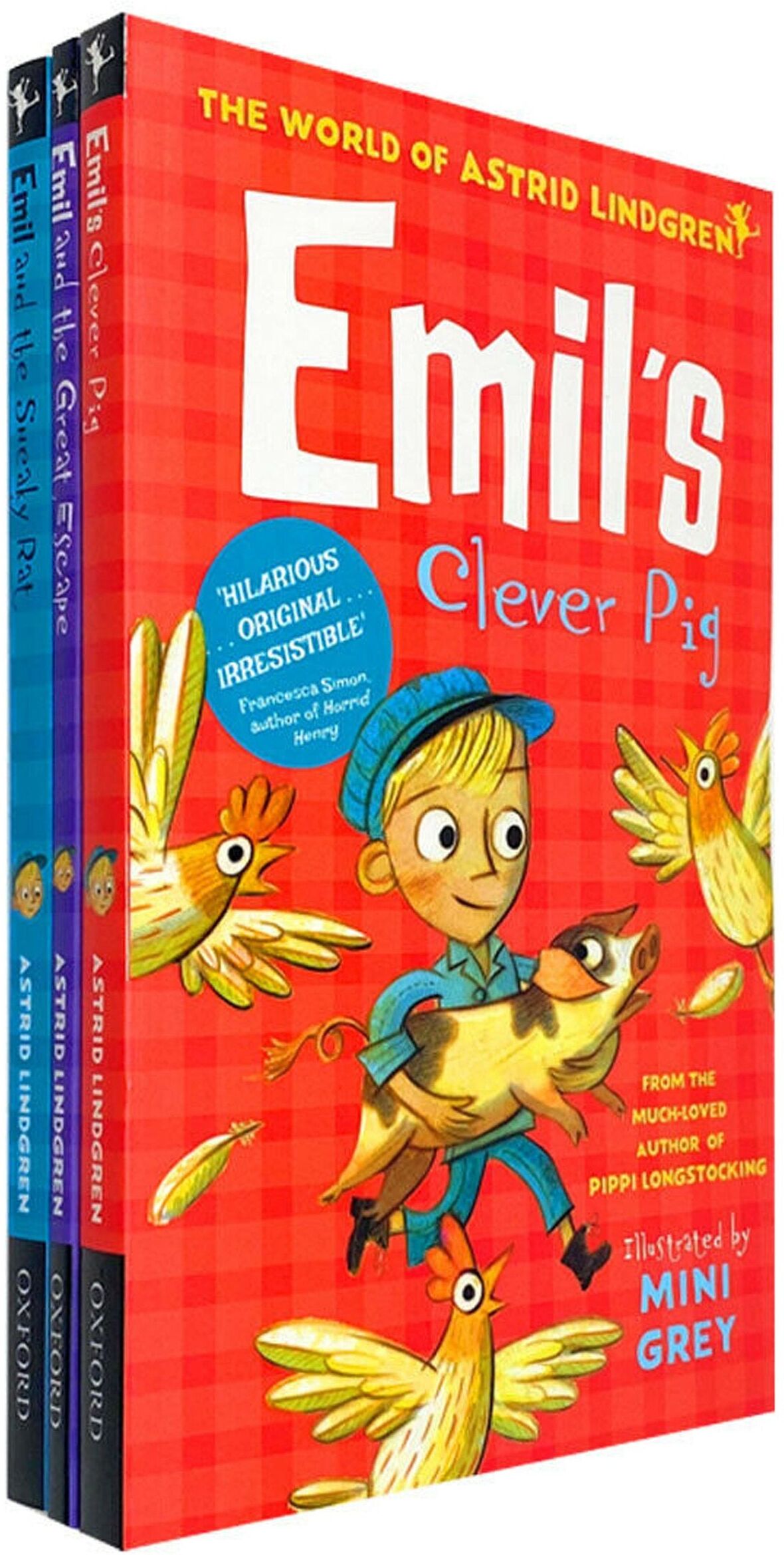 OXFORD UNIVERSITY PRESS Astrid Lindgren Emil Collection 3 Books Set Great Escape, Sneaky Rat, Clever Pig