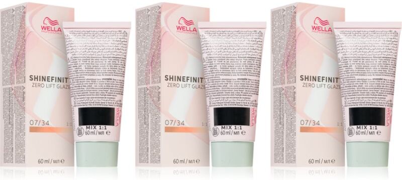 Wella Professionals Shinefinity Zero Lift Glaze coloration semi-permanente pour les cheveux conditionnement avantageux teinte 07/34 - Paprika Spice