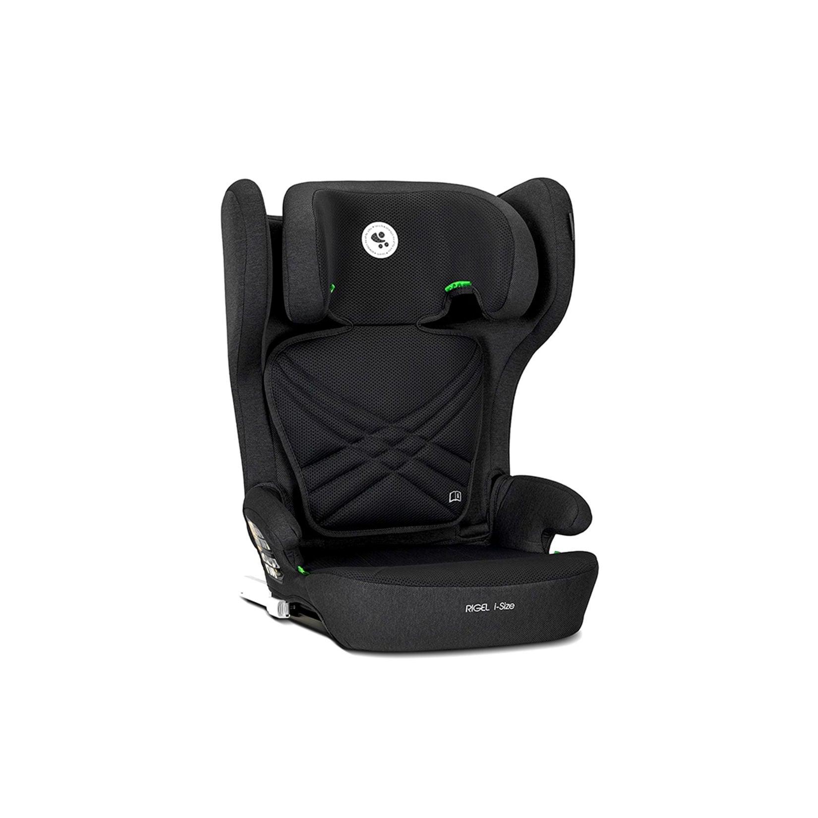 Lorelli Kindersitz Rigel i-Size (100-150cm) Gruppe 2/3 faltbar Isofix Kopfstütze schwarz