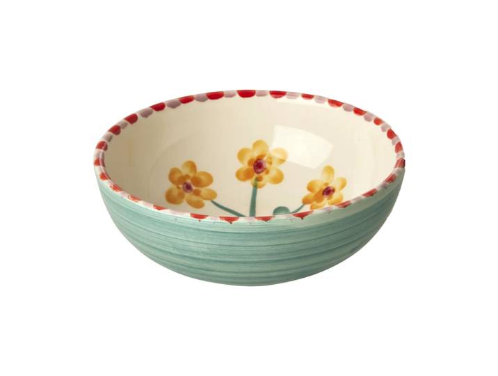 RICE Bol céramique Rice 35 cl Yellow Flower-jade