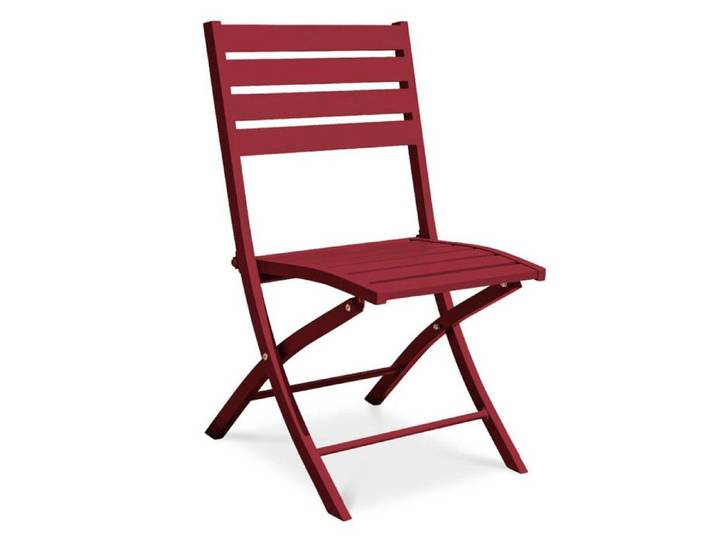 Chaise de jardin pliante MARIUS en aluminium - CARMIN