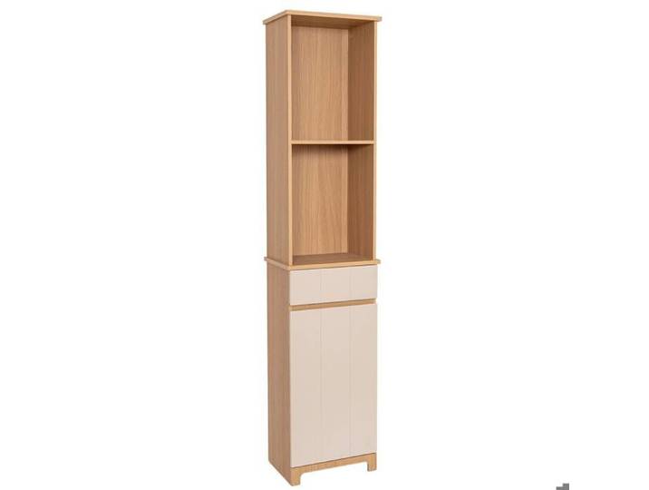 Colonne de rangement en MDF 1 porte 1 tiroir et 2 étagères décor Rivoli - Tendance