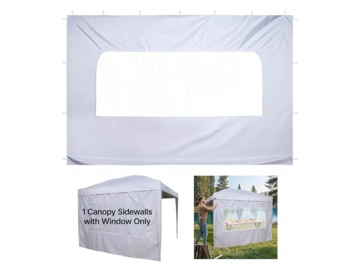 VEVOR Paroi Latérale de Tonnelle 3x2 m Panneau Latéral de Tente Tonnelle pour Événements Extérieur\, Stands de Vendeur\, Camping\, Pique-niques\, avec Couche Imperméable\, Coupe-Vent et Pare-Soleil\, Blanc