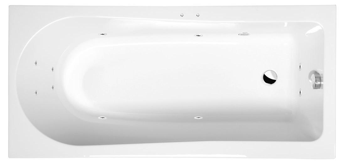 Polysan LISA Whirlpool-Badewanne, 160x70x47cm, Active Hydro, Chrom