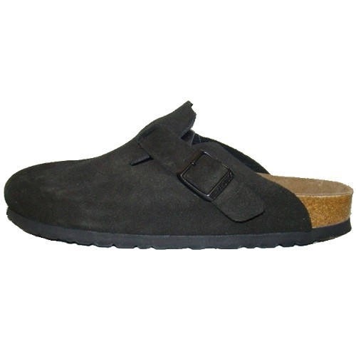 Birkenstock Boston Clogs Hausschuhe Leder Weite:Schmal verschiedene Farben, Farbe:schwarz 660473, Schuhgröße:EUR 38