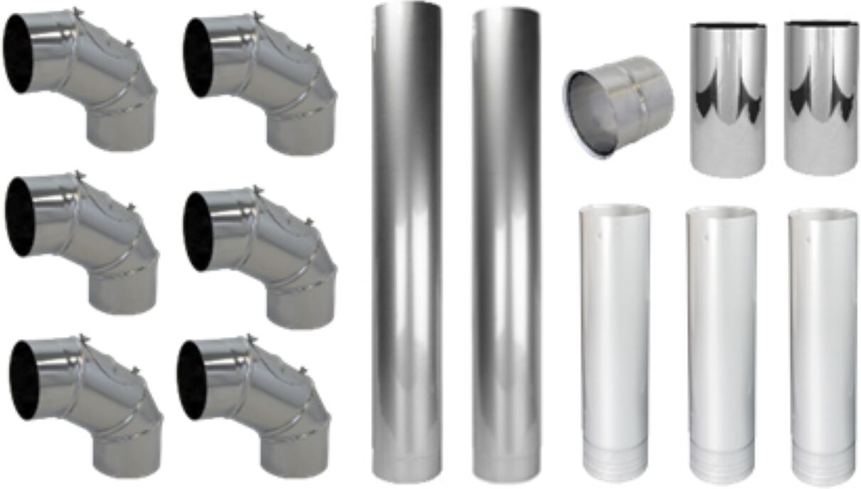 Pack offensif Bertrams VLE-Plus 19OP150 Ø 150, avec revêtement mural, câble de connexion V4A