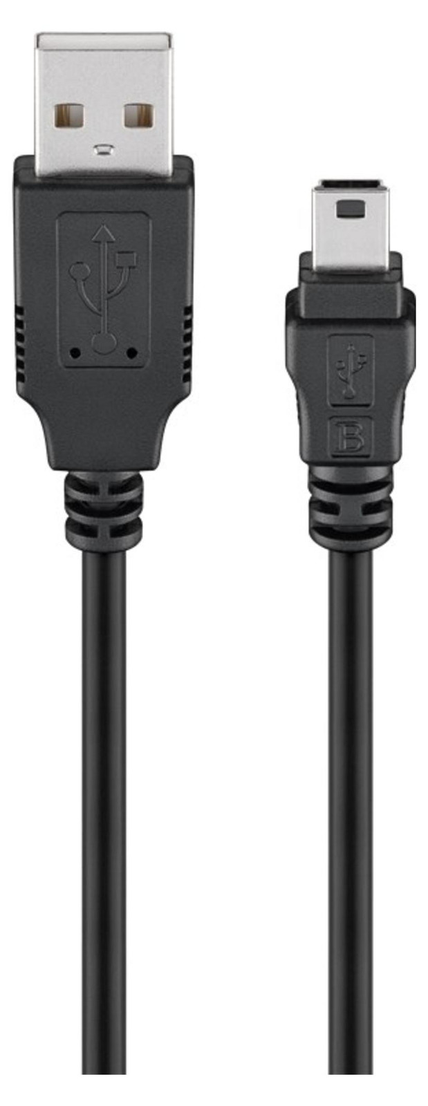 Goobay Mini USB Sync- en oplaadkabel, USB-A naar Micro-USB, zwart