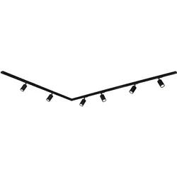 Briloner, Deckenstrahler, HV-Stromschienensystem-Set, 3m, Schwarz, 6xLED-Spot/GU10/max. 9W exkl. Leuchtmittel (GU10)