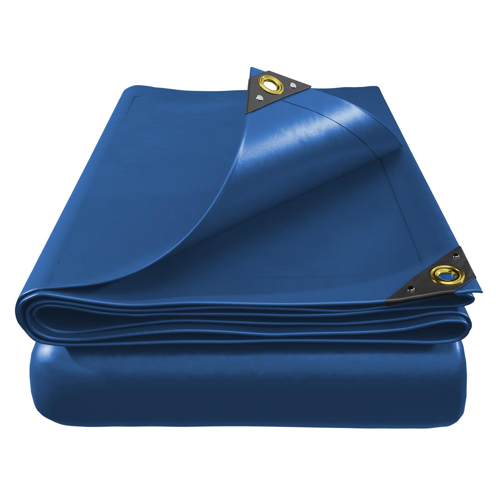 VESKA® Profi Abdeckplane 650g/m² Gewebeplane, Schutzplane, Bootsplane, Poolabdeckung, Zeltunterlage, LKW Plane für Camping & Outdoor Garten - 2x3m - 6m² - blau