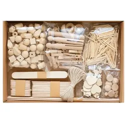 folia Kreativ-Box Holz - 590 Teile braun