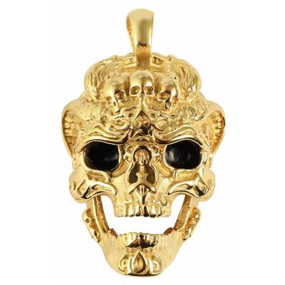 Kettenanhänger ADELIA´S "stilvoller Schmuck Anhänger aus Edelstahl", gold, Schmuckanhänger, Damen, Edelstahl, Kettenanhänger
