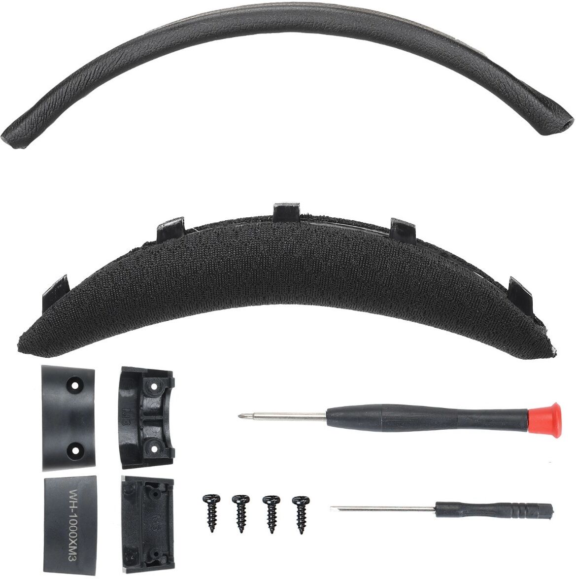 INF Kopfbandpolster kompatibel mit Sony WH-1000XM3 – Mesh-Gewebe, Memory-Schaum, Clip-On-Polster Schwarz