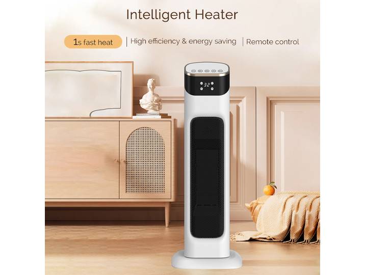 Réchauffeur de poêle électrique 1500W PTC chaleur rapide usage domestique chambre température réglable chauffage de pièce ventilateur plus chaud chauffage d'air chaud intérieur
