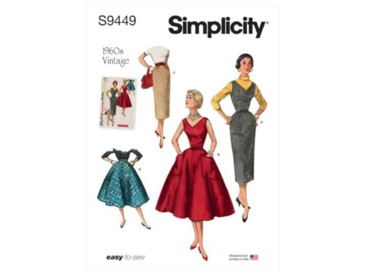 Simplicity Naaipatroon S9449 Misses' jurk, trui en rokken
