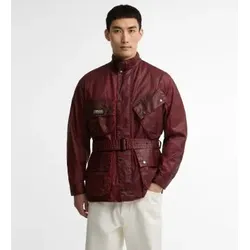 Barbour international für Herren. MCA1155 Jacke Distressed 90th Anniversary A7 burgund (40), Rot, Lässig, Baumwolle, Bordeaux