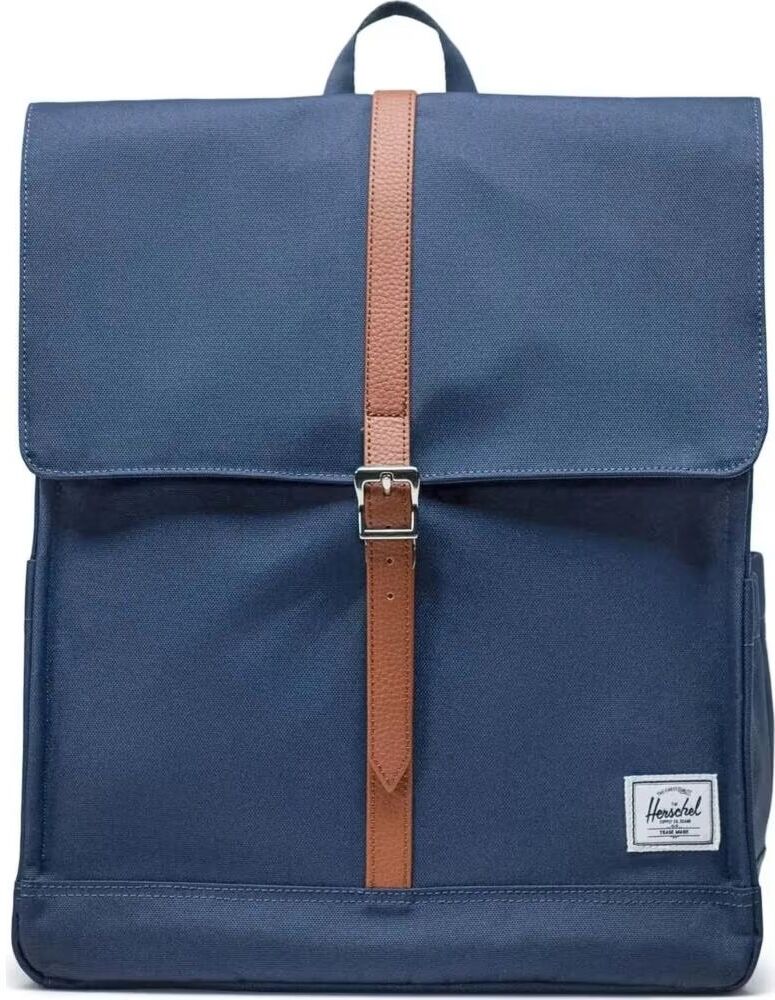 Mochila Herschel 11376-00007 Azul Con Detalle De Cuero Azul Talla Única Unisex