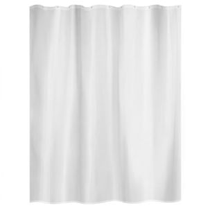MSV Duschvorhang Anti-Schimmel, 180 x 200 cm, wasserabweisend, waschbar, aus Polyester, weiß