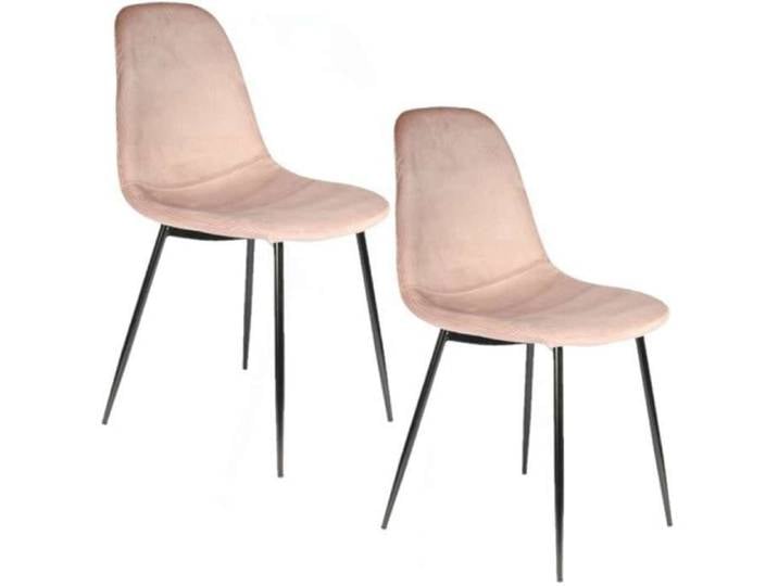 Toilinux - 2 Chaises design velours Giulia - Rose