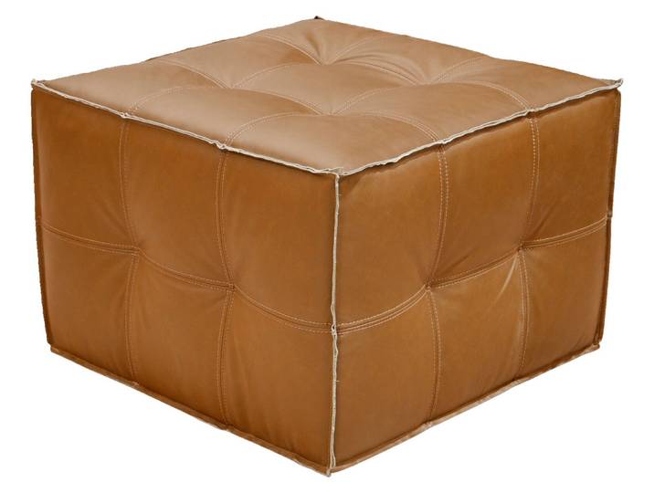 Landscape Hocker VERO, braun, Leder