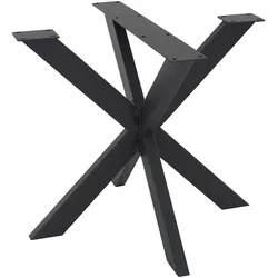 ML-Design Tischbeine X-Design 85x71x85 cm schwarz aus Metall