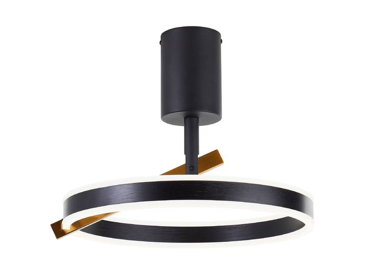 Plafonnier LED 42 x 36 x 40cm Noir Aluminium thermopoudré Verre acrylique LED Module LED