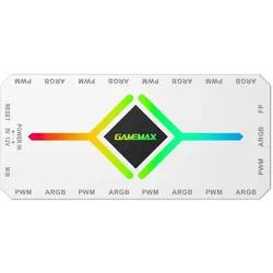 GameMax V4.0 ARGB PWM HUB White (9 Lüfter), Lüftersteuerung, Weiss