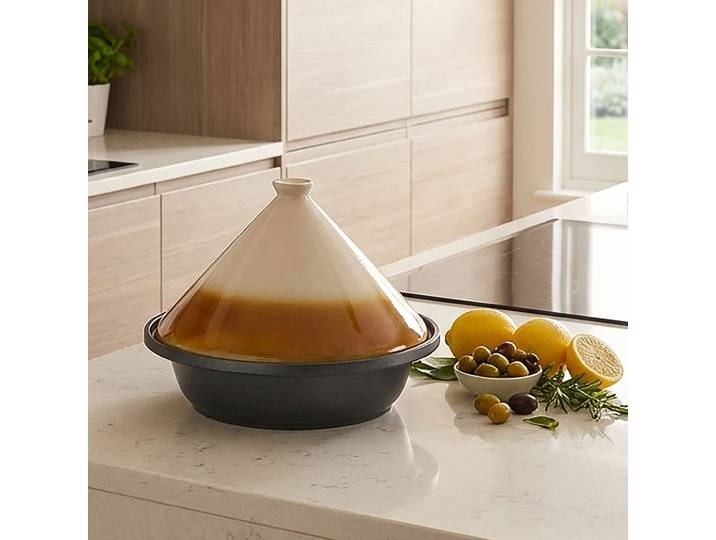 Tagine (Tajine) mit Deckel aus Keramik, 2,5 l, Ø 30 cm