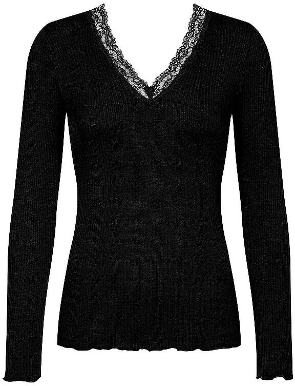 MEY Langarmshirt WOOL EXPRESSIVE schwarz schwarz   M M