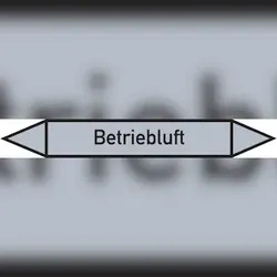 Rohrleitungskennzeichen Betriebluft - 187x26 mm Folie selbstklebend