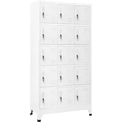 vidaXL Schließfachschrank Hellgrau 90x40x180 cm Stahl