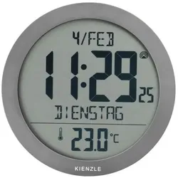 Kienzle, Wecker, Funkuhr mit Innentem- peratur, anthrazit