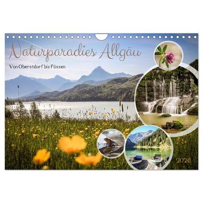 Naturparadies Allgäu - Von Oberstdorf bis Füssen (Wandkalender 2026 DIN A4 quer), CALVENDO Monatskalender