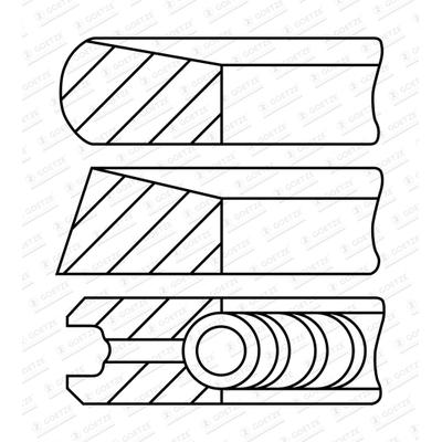 GOETZE ENGINE Kolbenringsatz 08-448600-00 für HYUNDAI