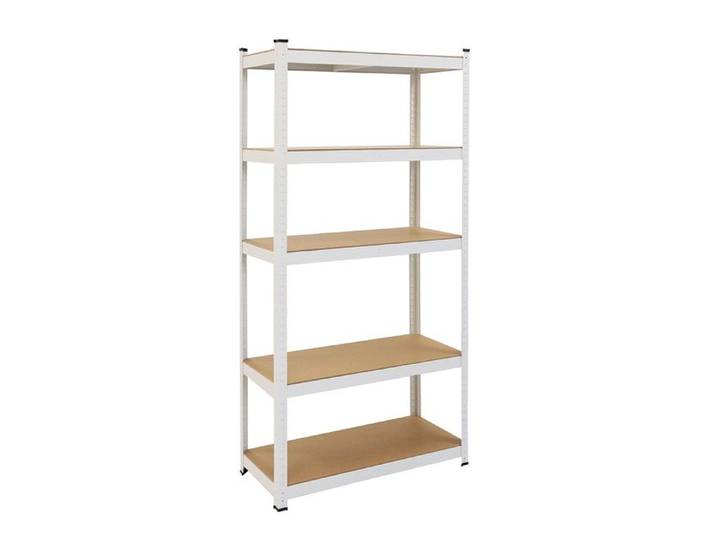 Armoire à étagères - Blanc - 5 étagères
