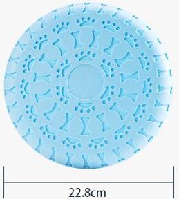 The Handy Homestead Durable Flying Disc For Dogs Chew Proof Interactive Frisbee For Aggressive Chewers, Fetch & Training Toy blue 22.8cm