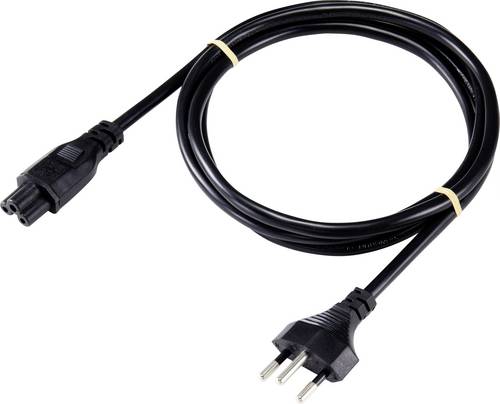 Sygonix SY-5042688 Notebook Netzkabel Schwarz 1.80m
