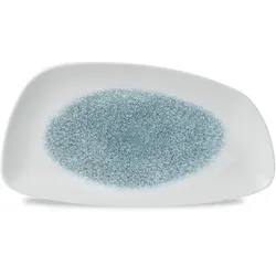 Churchill Raku Topaz Blue Chefs Geo Platte 30x15.5cm