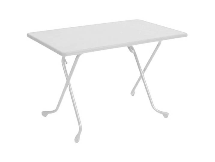 Table de jardin en acier 4 personnes en acier Cola blanc